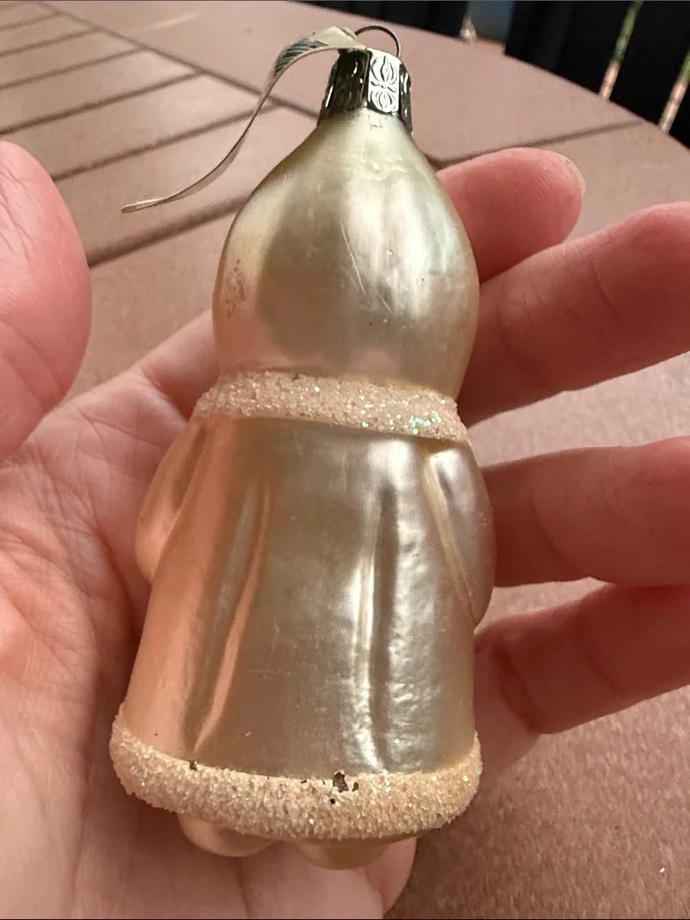 Vintage Blown Glass Eskimo Snow Child Ornament